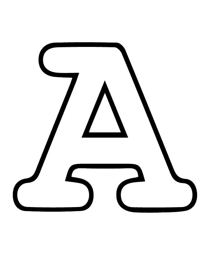 Abeceda písmeno A omalovánka