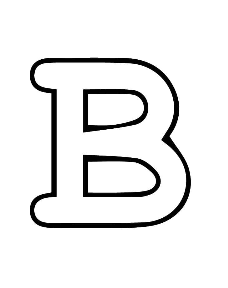 Abeceda písmeno B omalovánka