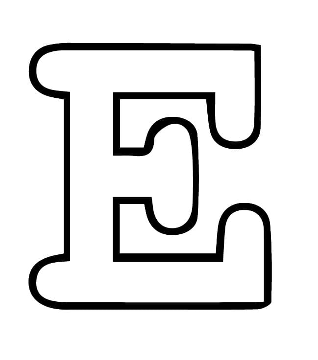 Abeceda písmeno E omalovánka