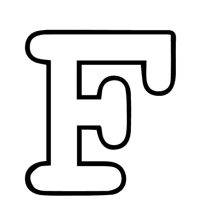 Abeceda písmeno F omalovánka