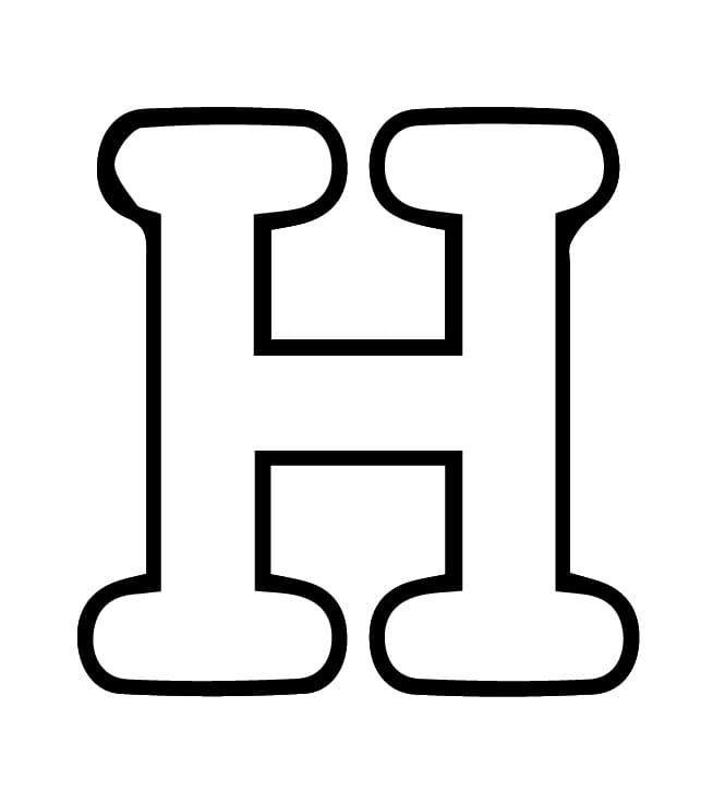 Abeceda písmeno H omalovánka