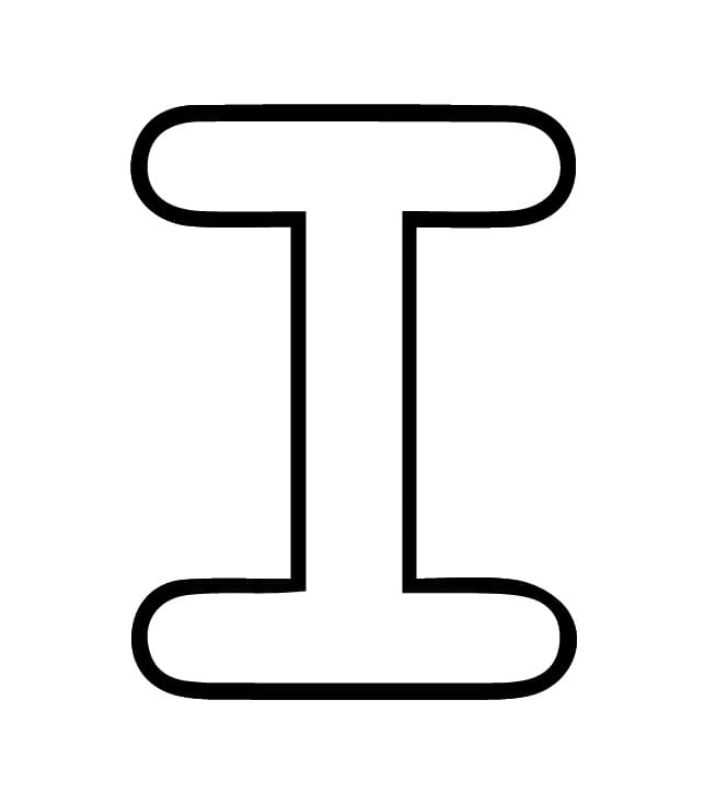 Abeceda písmeno I omalovánka