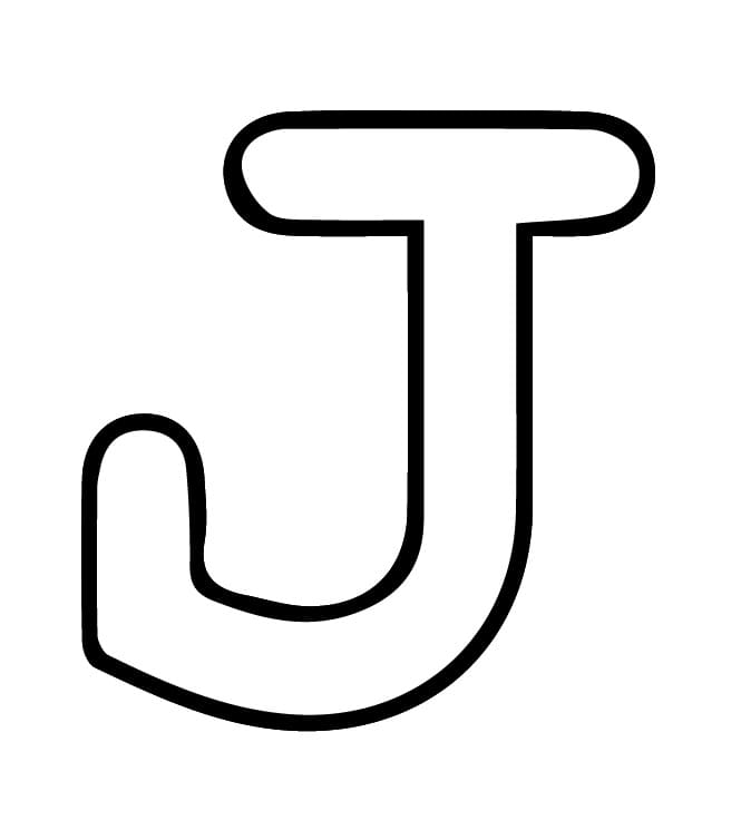 Abeceda písmeno J omalovánka