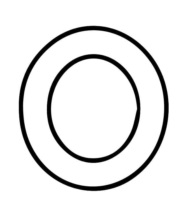 Abeceda písmeno O omalovánka