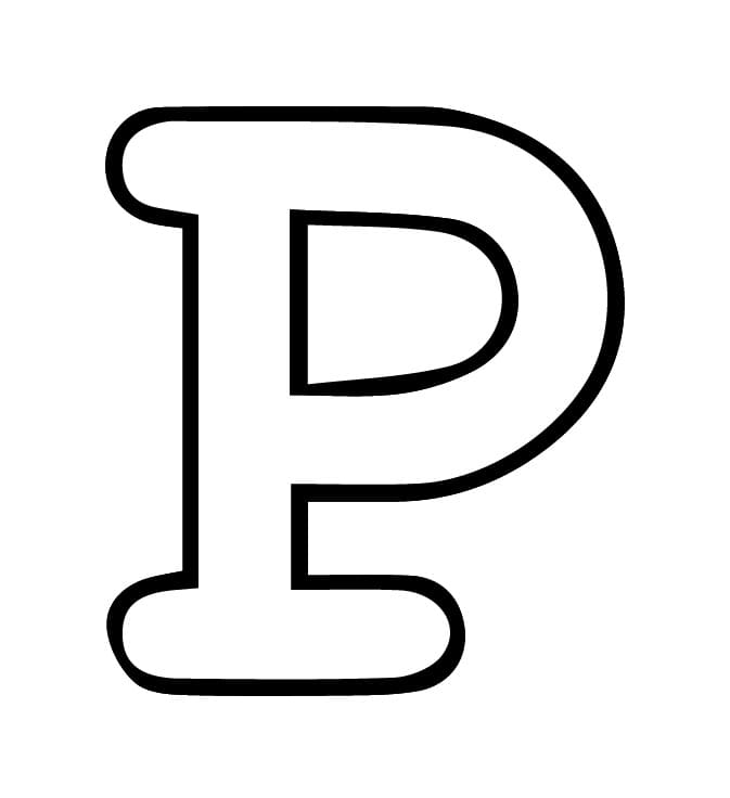 Abeceda písmeno P omalovánka