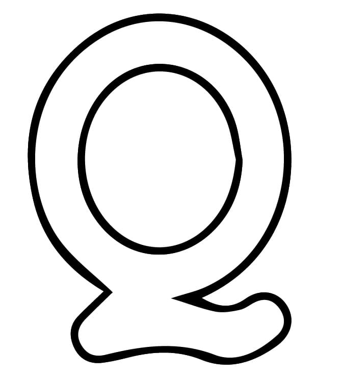 Abeceda písmeno Q omalovánka