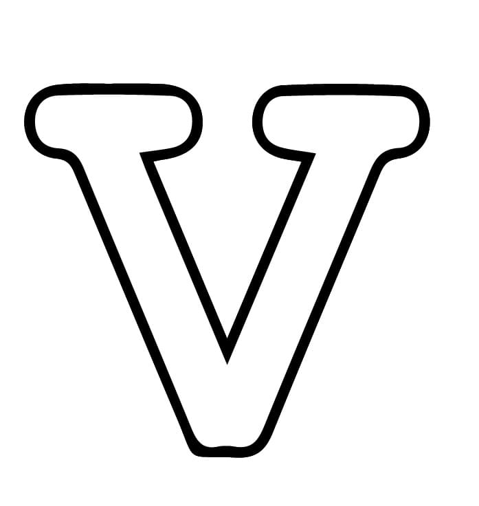 Abeceda písmeno V omalovánka