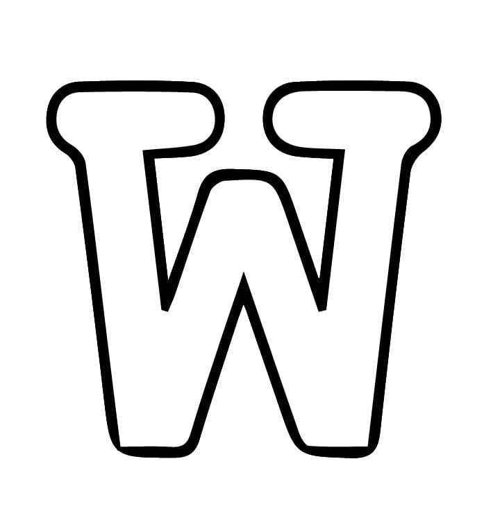Abeceda písmeno W omalovánka