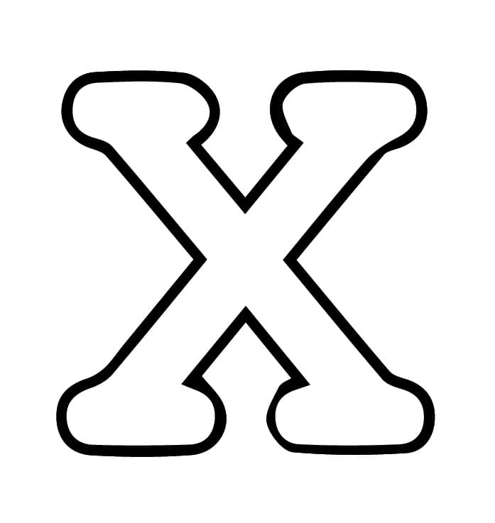 Abeceda písmeno X omalovánka