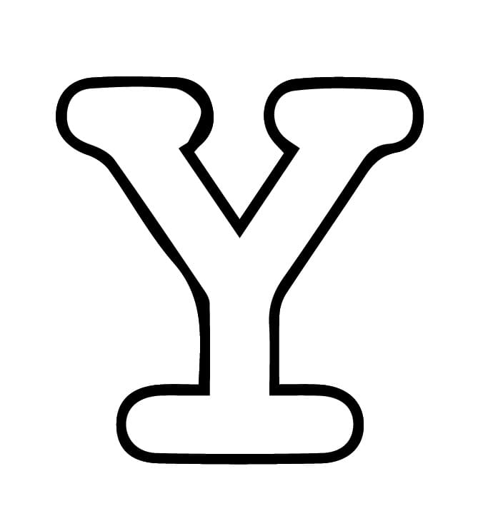 Abeceda písmeno Y omalovánka