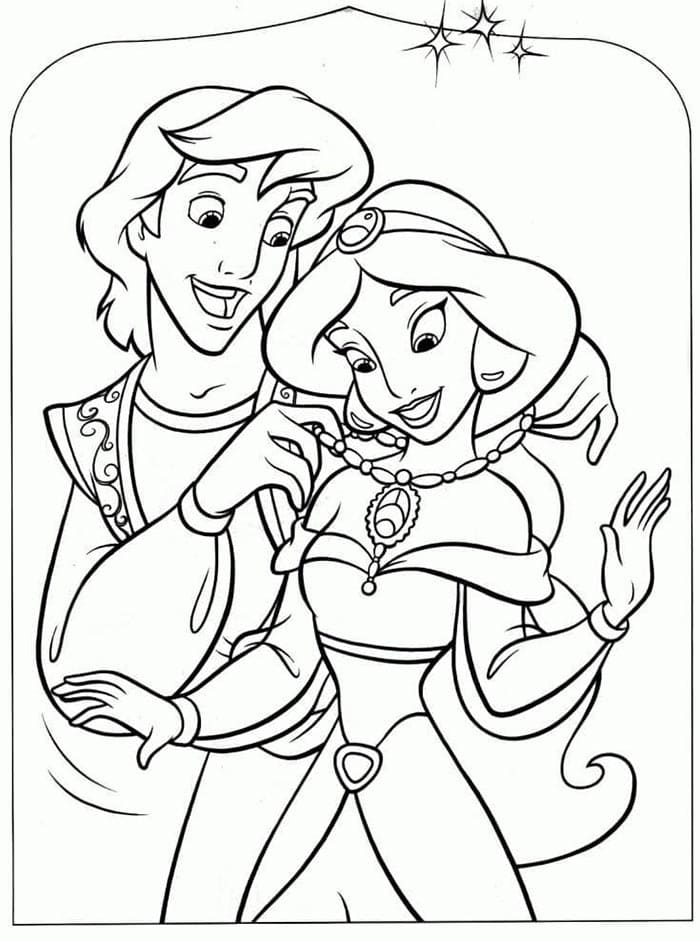 Aladin Zdarma Tisknutelný omalovánka