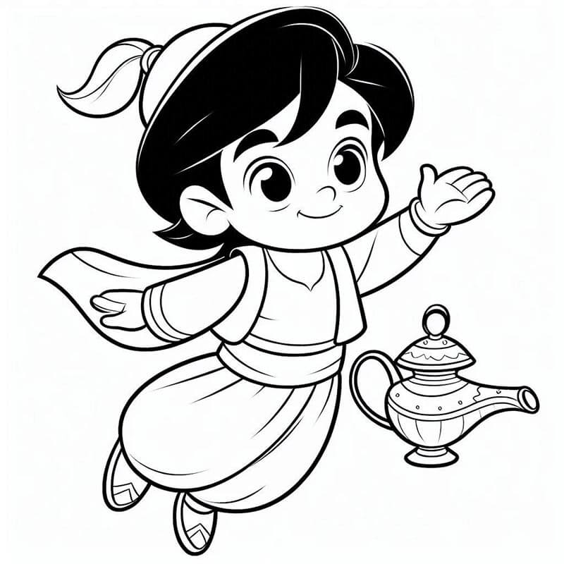 Aladin k Vymalování omalovánka