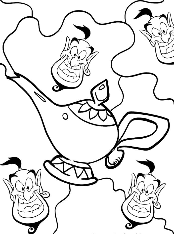 Aladin pro 5leté Děti omalovánka
