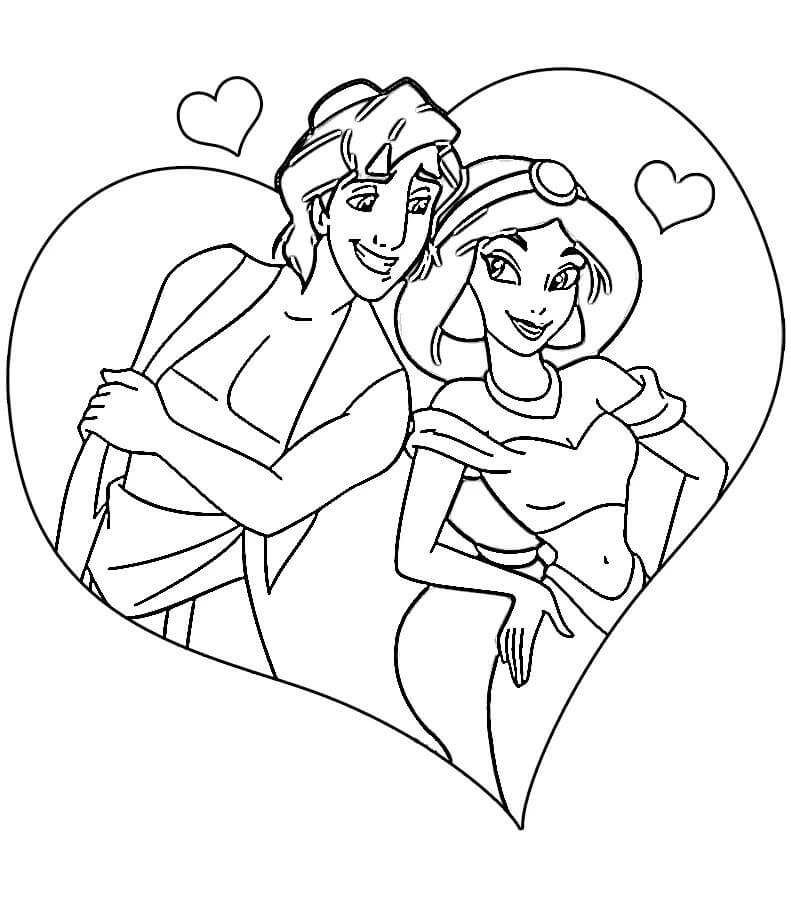 Aladin v Disney omalovánka