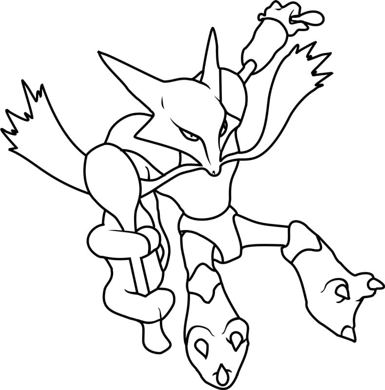 Alakazam Pokemon omalovánka