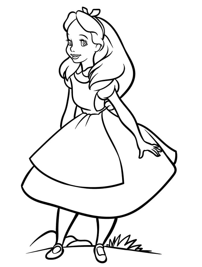 Alenka v říši divů Tisknutelný Zdarma omalovánka