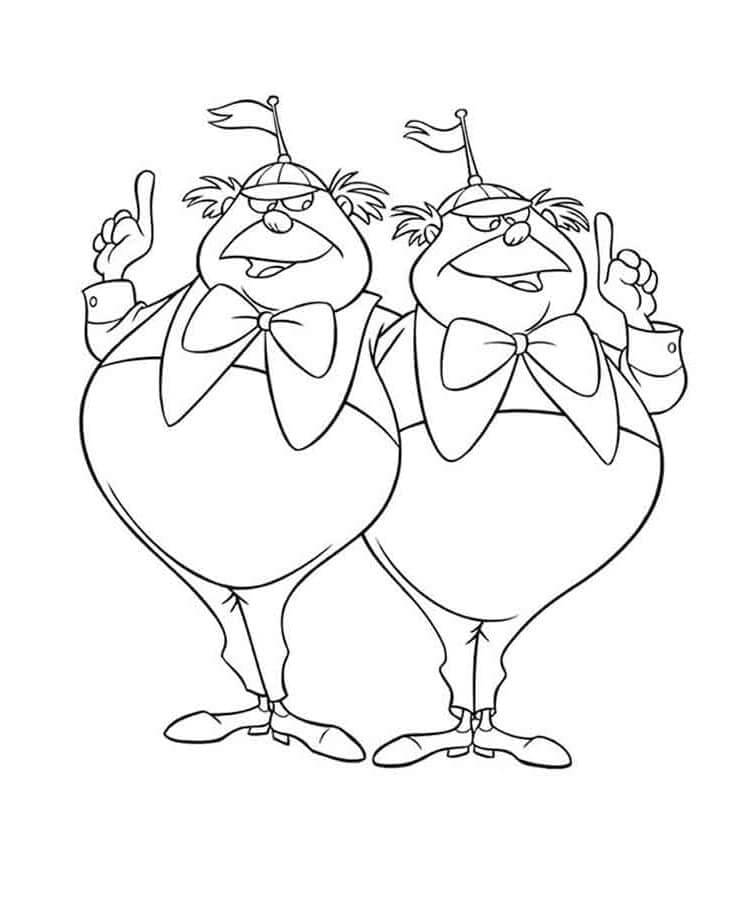 Alenka v říši divů k Tisku omalovánka