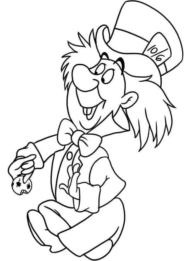 Alenka v říši divů pro 4leté Děti omalovánka