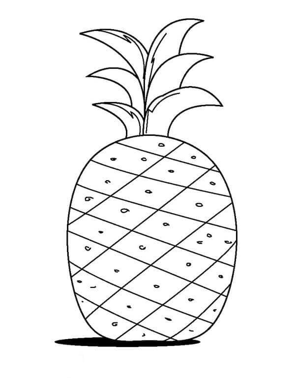 Ananas (4) omalovánka