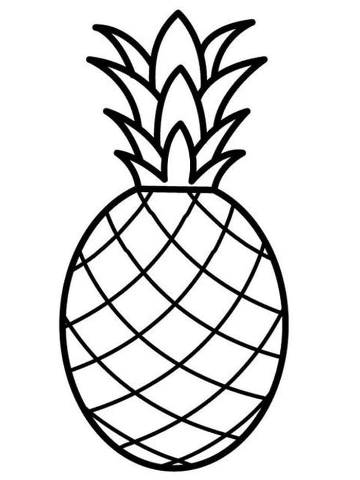 Ananas Zdarama omalovánka