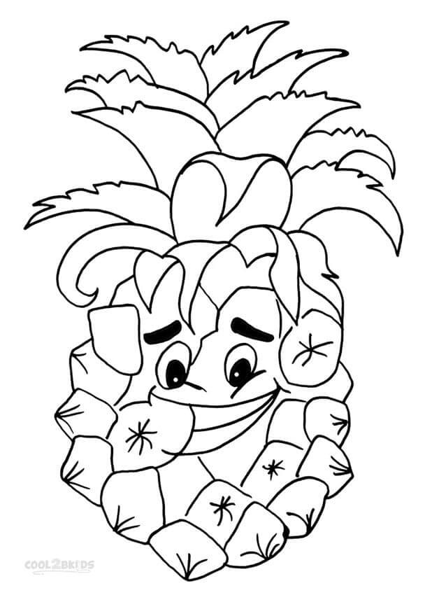 Ananas pro 2leté Děti omalovánka