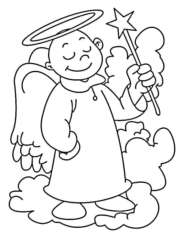 Anděl Zdarama omalovánka