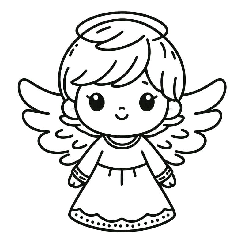 Anděl s Křídly omalovánka