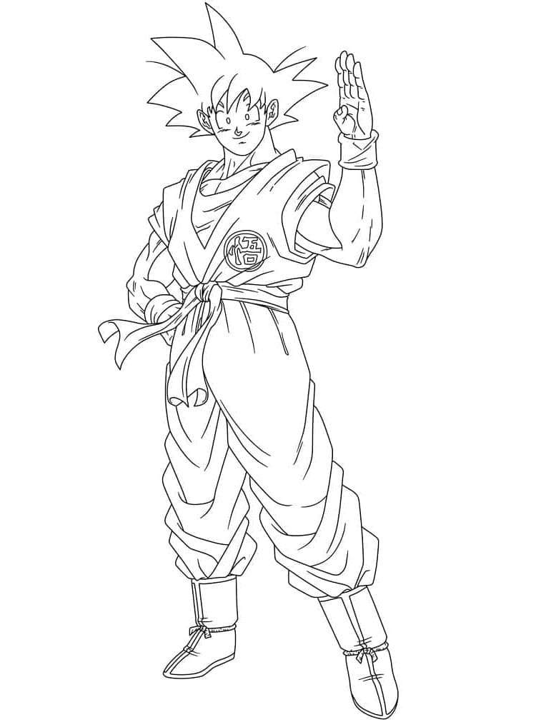 Anime Goku omalovánka