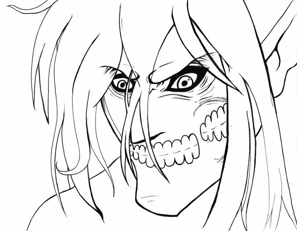 Anime Útok Titánů omalovánka