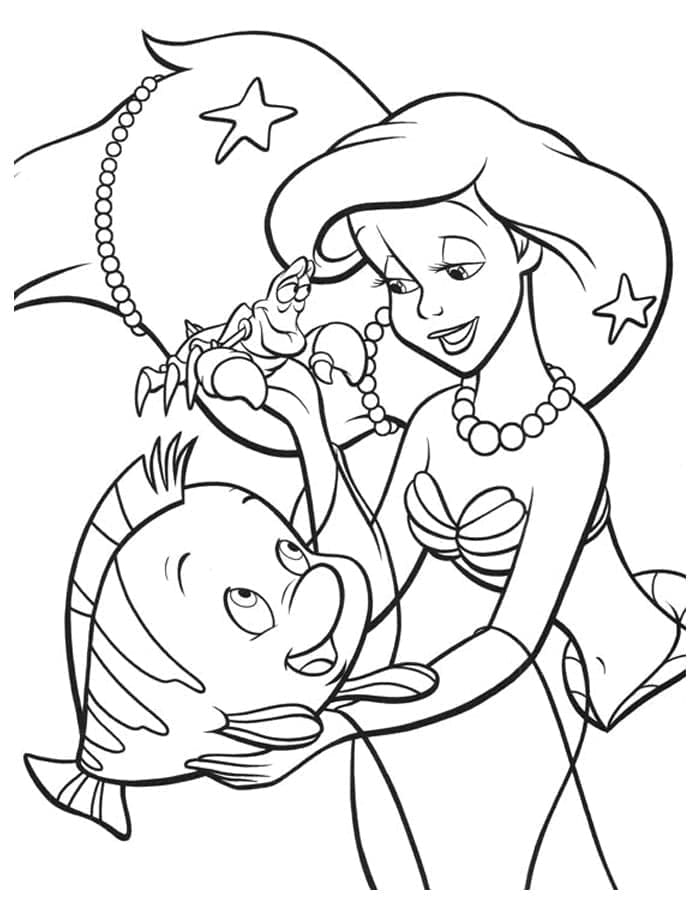 Animovaná Malá mořská víla omalovánka