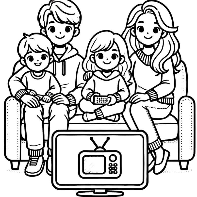 Animovaná Rodina omalovánka