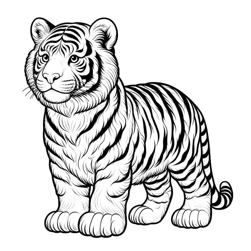 Animovaná Tygr omalovánka