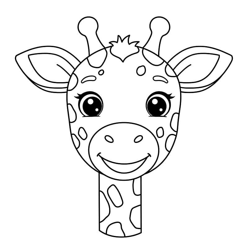 Žirafa omalovánky
