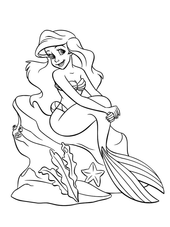 Animovaný Ariel omalovánka