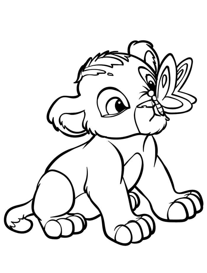 Animovaný Lví Král omalovánka