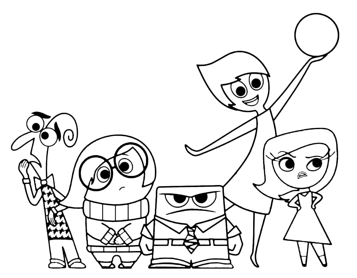 Animovaný V hlavě omalovánka