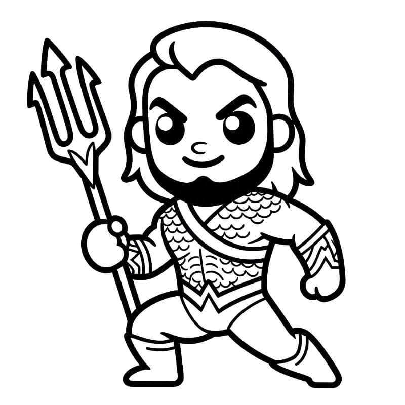 Aquaman Superhrdina omalovánka