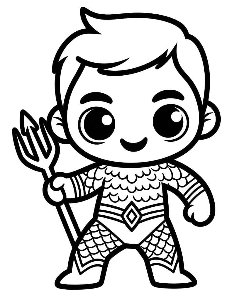 Aquaman Tisknutelný omalovánka