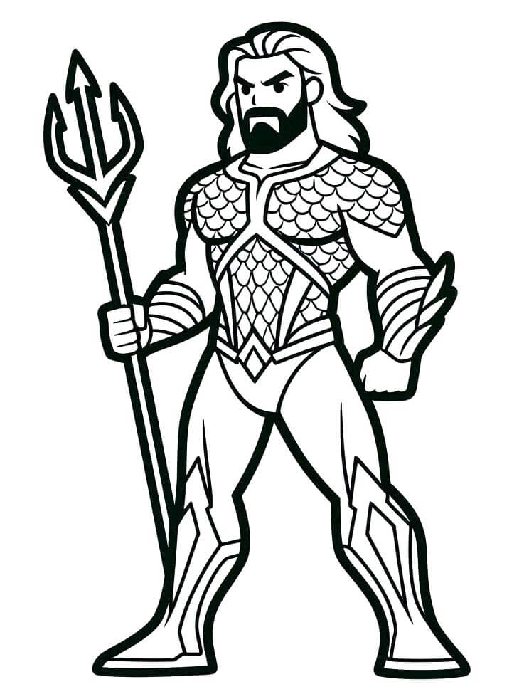 Aquaman Zdarma Vymalovatelné Obrázek omalovánka