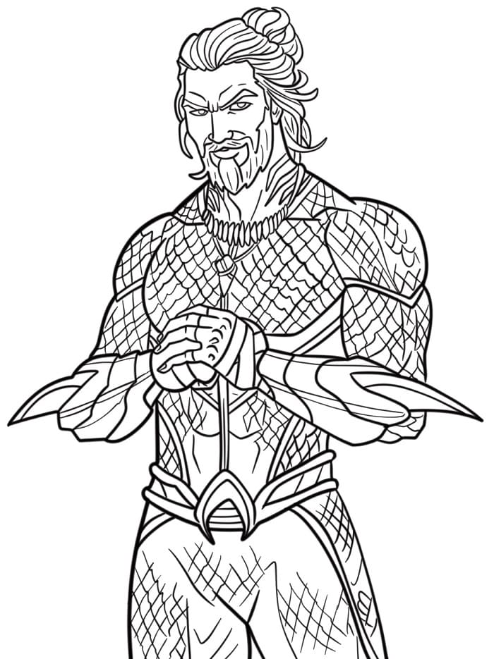 Aquaman Zdarma pro Děti omalovánka