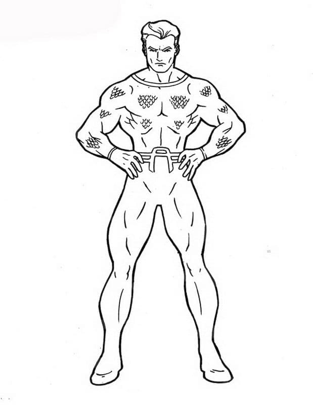 Aquaman pro 1leté Děti omalovánka