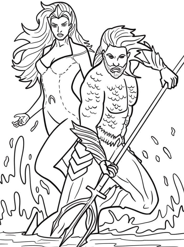 Aquaman pro 2leté Děti omalovánka