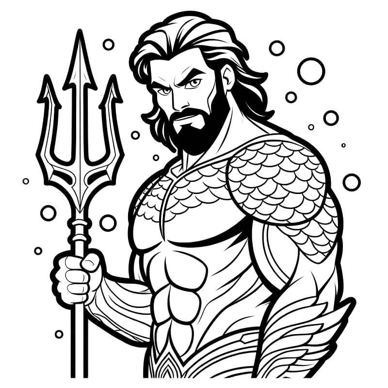 Aquaman pro 3leté Děti omalovánka