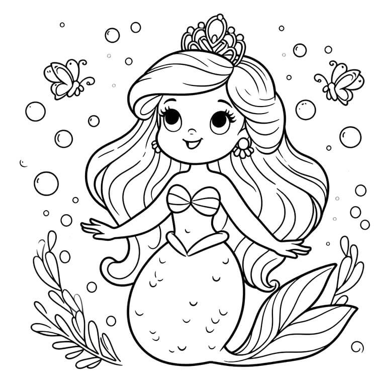 Ariel Zdarma pro Děti omalovánka