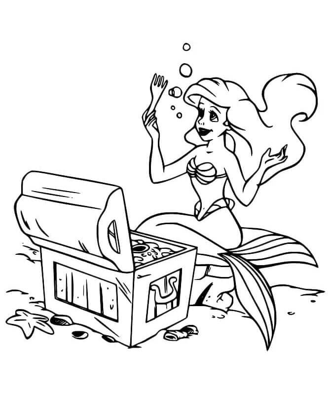 Ariel z Malé mořské víly omalovánka