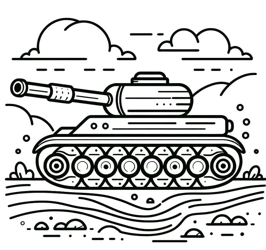 Armádní Tank omalovánka
