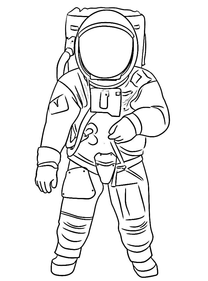 Astronaut Vymalovatelné pro Děti omalovánka