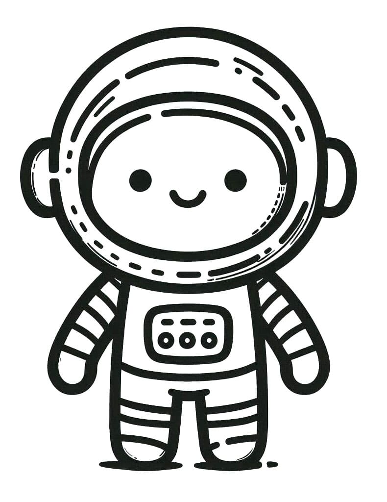 Astronaut k Vymalování omalovánka