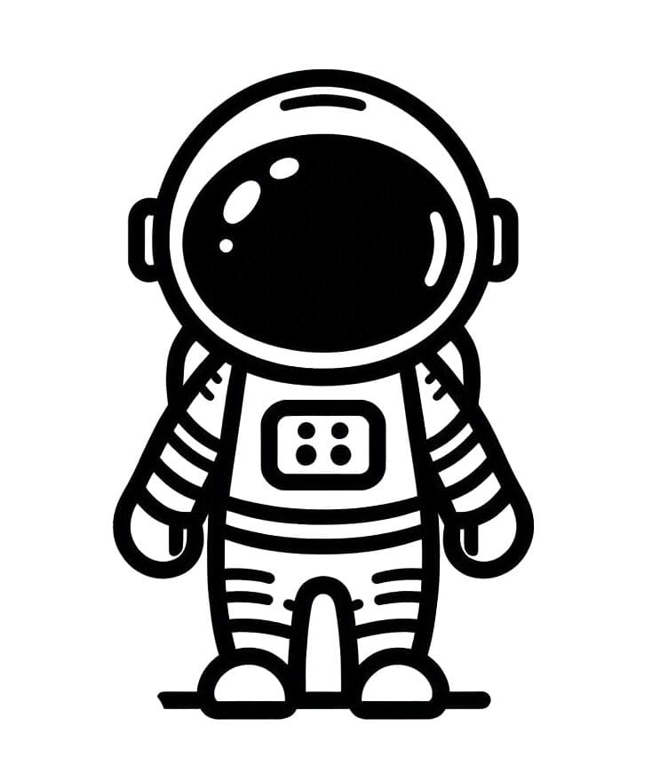 Astronaut pro 6leté Děti omalovánka