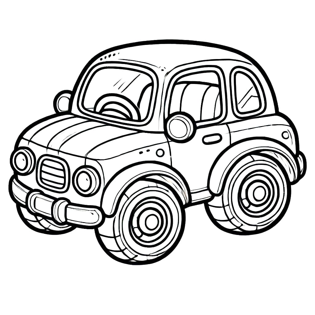 Auto Zdarma Vymalovatelné Obrázek omalovánka